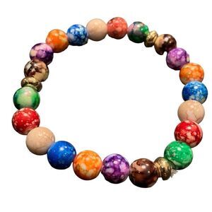 Colorful Natural Stone Beaded Yoga Bracelet - 7 Chakras Healing Energy, Reiki